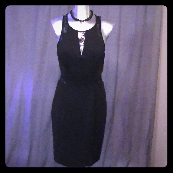 guess black cocktail dress